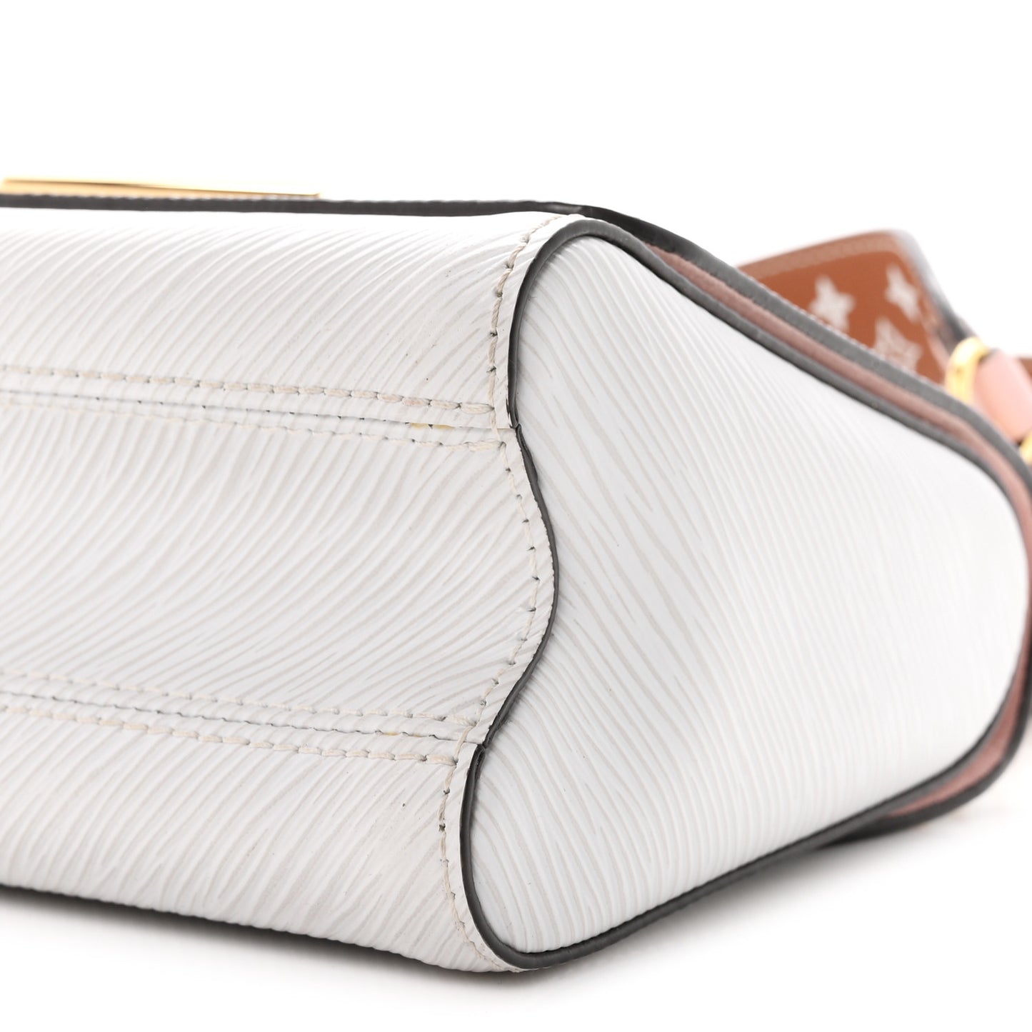 Epi Asnieres Flowers Twist Shoulder Bag PM White