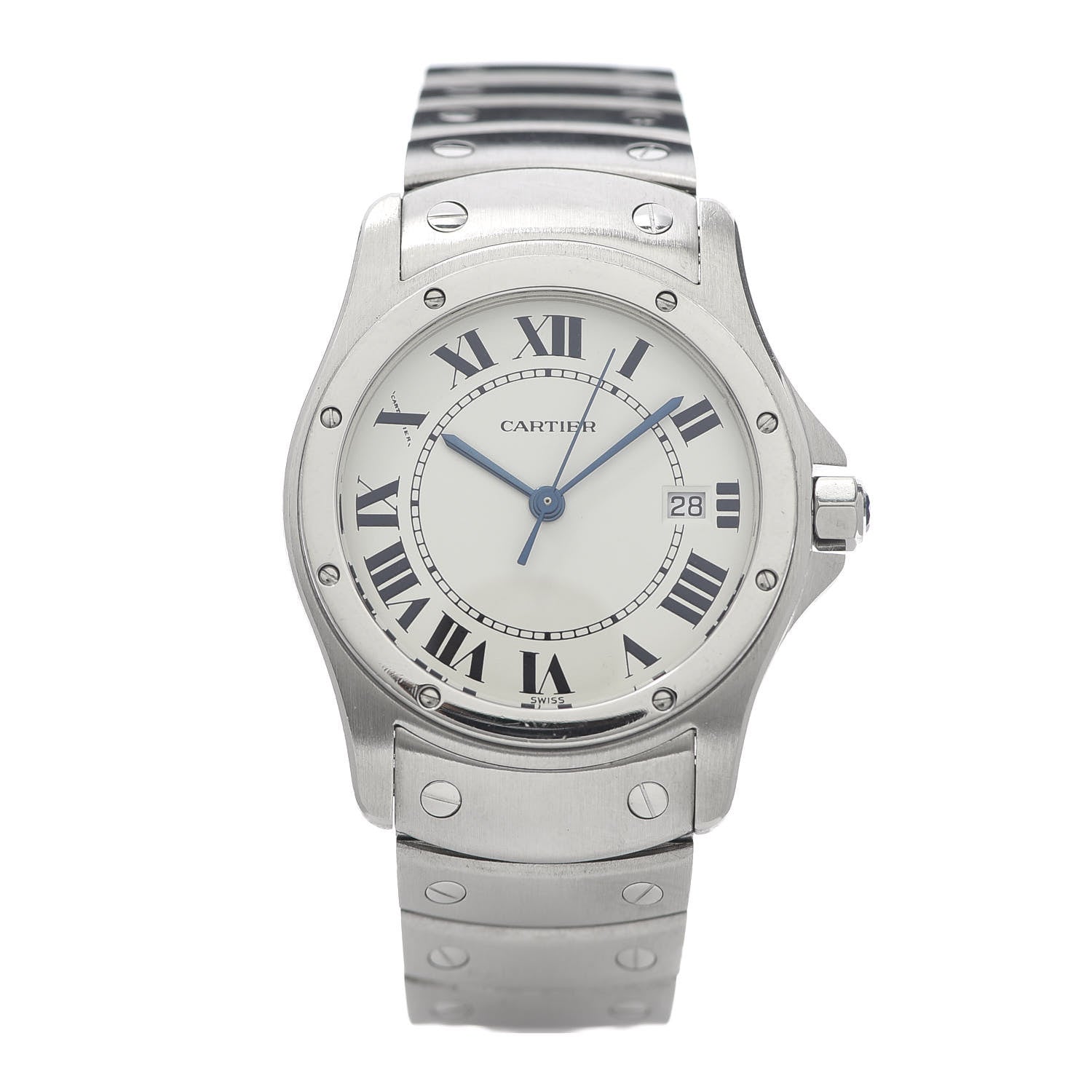 Cartier Stainless Steel 29mm Santos Cougar Quartz Watch 1 of 6