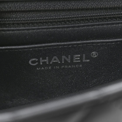 Chanel Pearly Lambskin Quilted Mini Rectangular Flap So Black 6 of 10