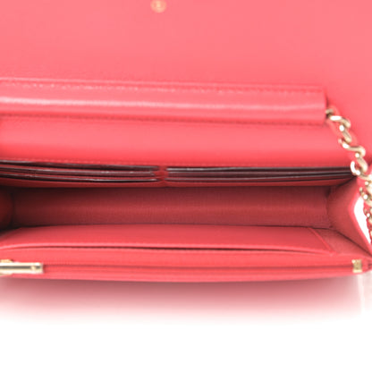 Chanel Caviar Quilted Wallet On Chain WOC Coral 5 of 13