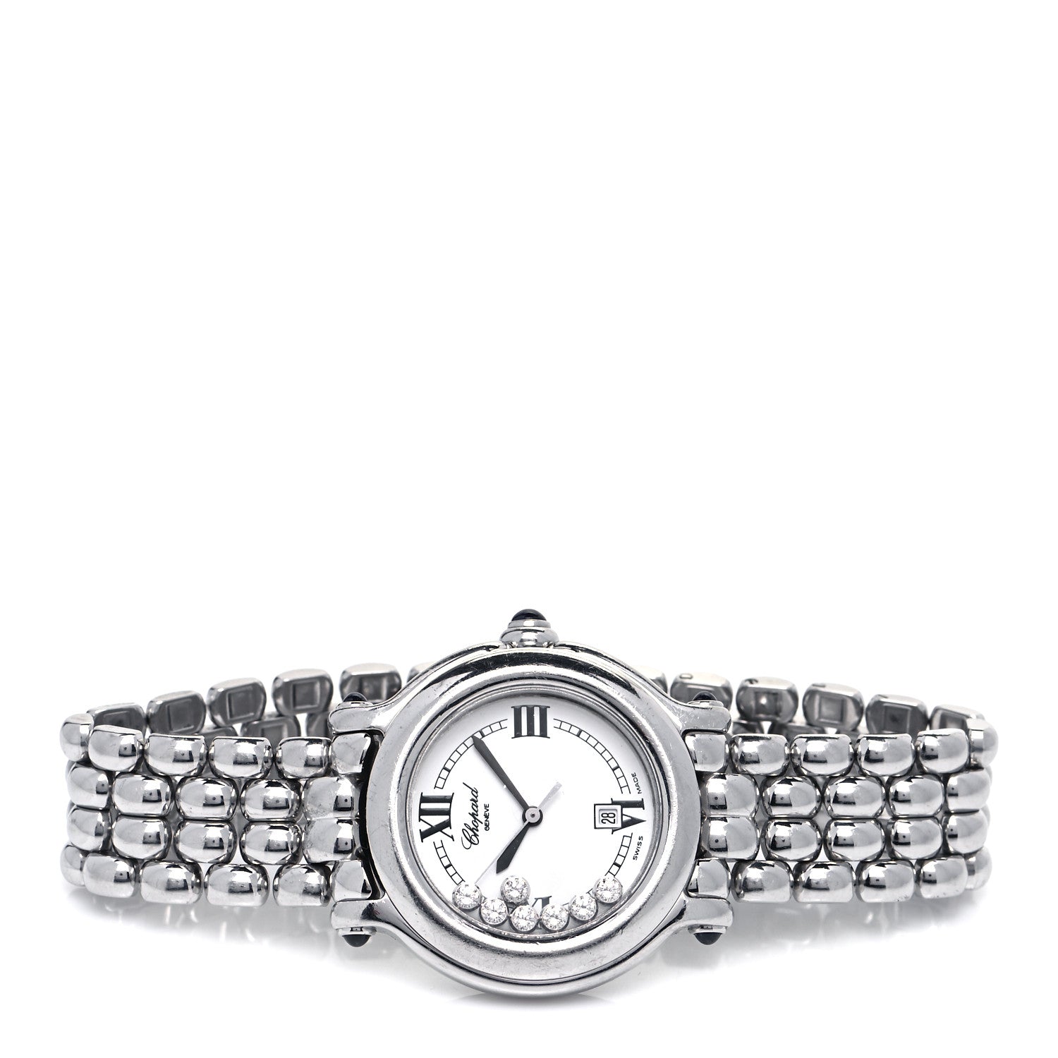 Chopard Stainless Steel 7 Diamond 32mm Happy Sport Quartz Watch 2 of 4