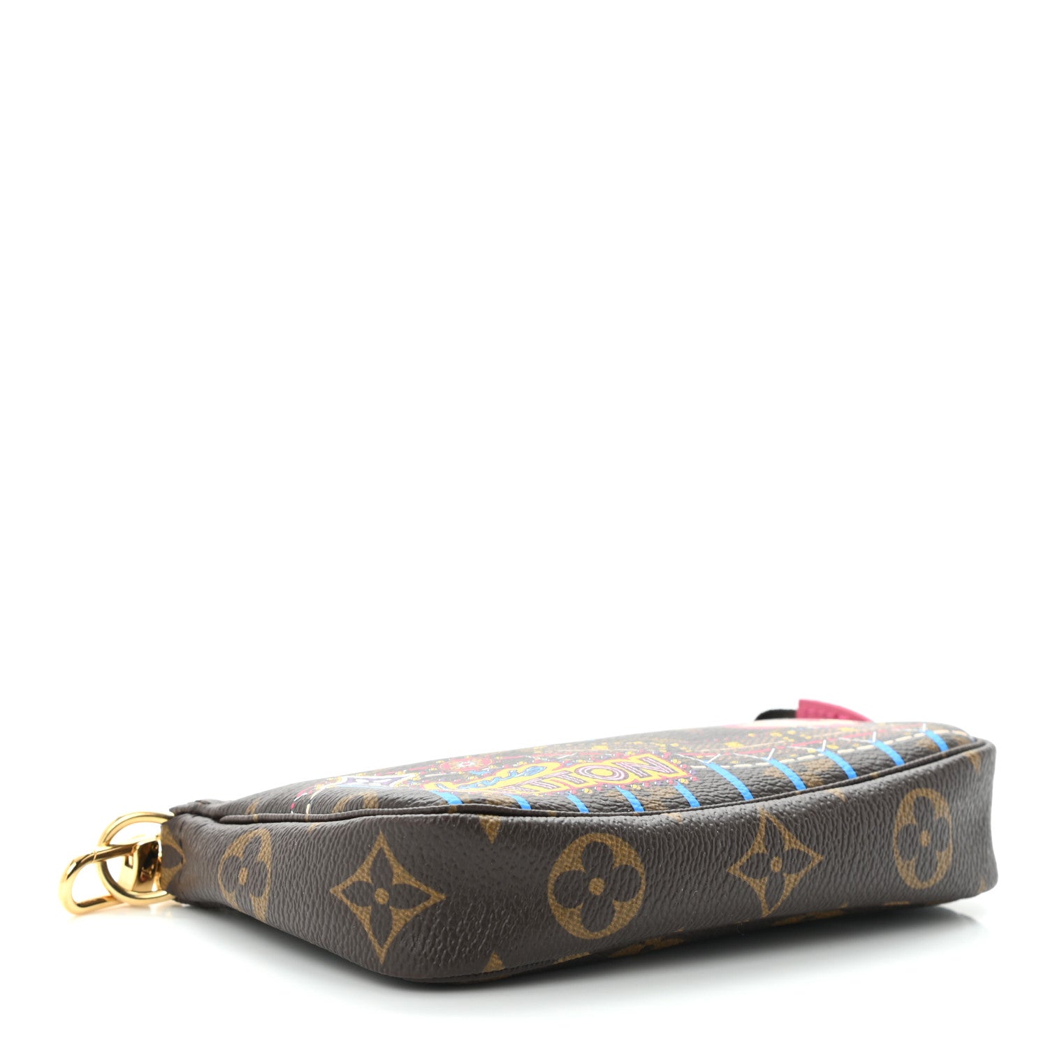 Louis Vuitton Monogram 2020 Christmas Animation Roller Coaster Mini Pochette Accessories Pivoine 3 of 8
