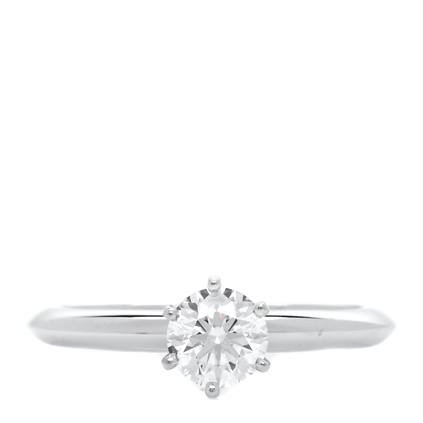 Platinum Diamond .57ct Solitaire Engagement Ring 51 5.75