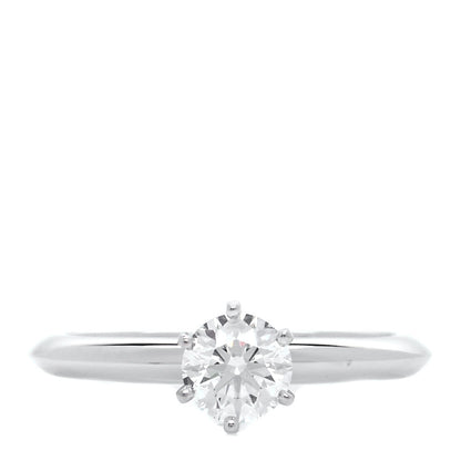 Tiffany Platinum Diamond .57ct Solitaire Engagement Ring 51 5.75 1 of 9