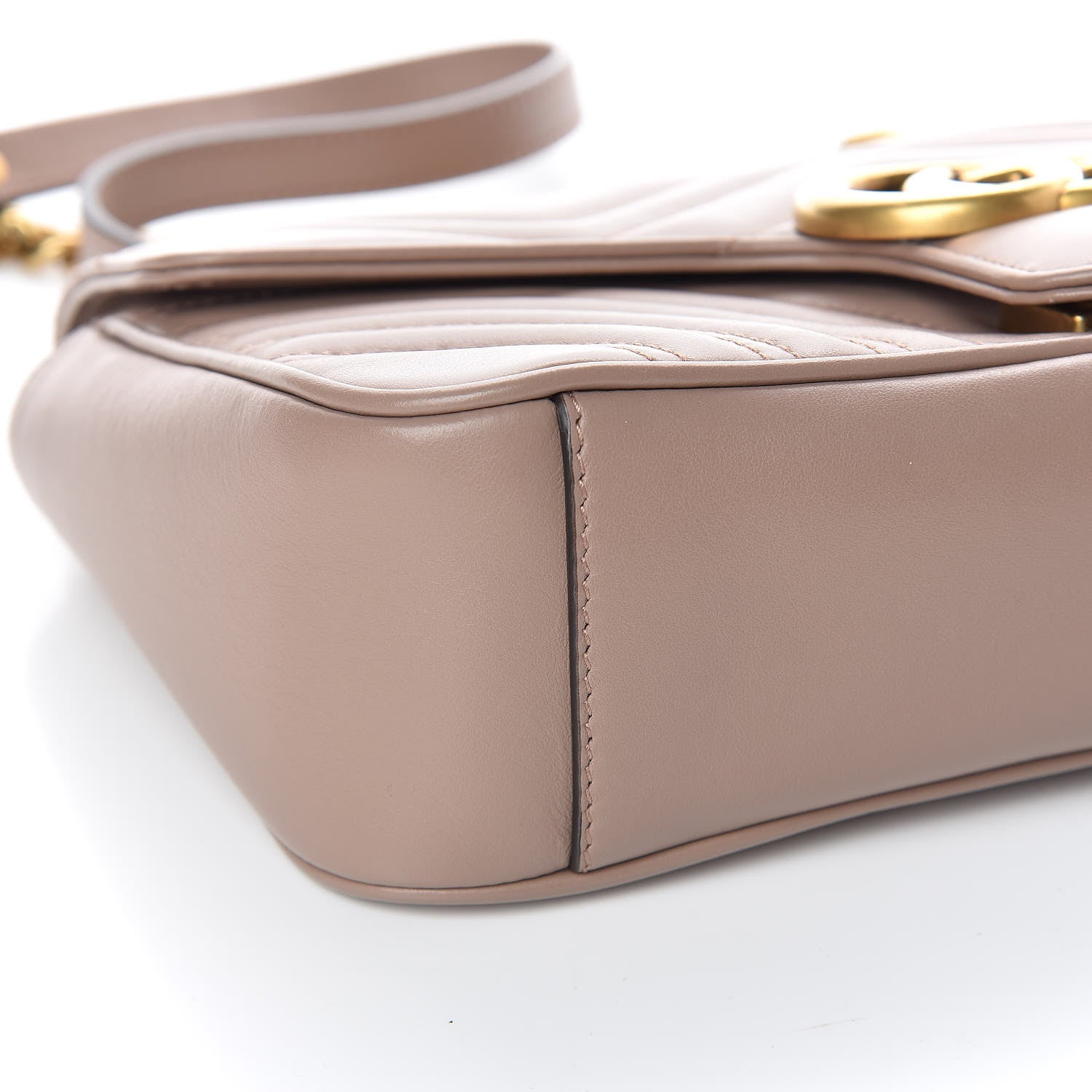 Gucci Calfskin Matelasse Small GG Marmont Shoulder Bag Porcelain Rose 8 of 10