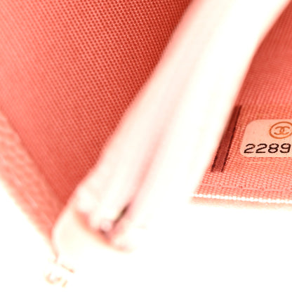 Chanel Caviar Camellia Embossed Wallet On Chain WOC Pink 8 of 12