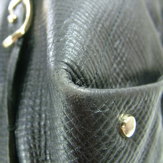Leather Bardia Hobo Black