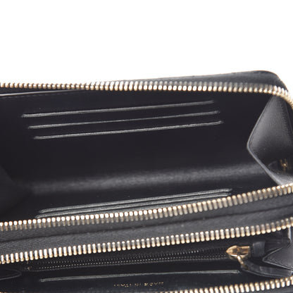 Chanel Caviar Quilted Large Gusset Double Zip Around Wallet Black 5 of 18