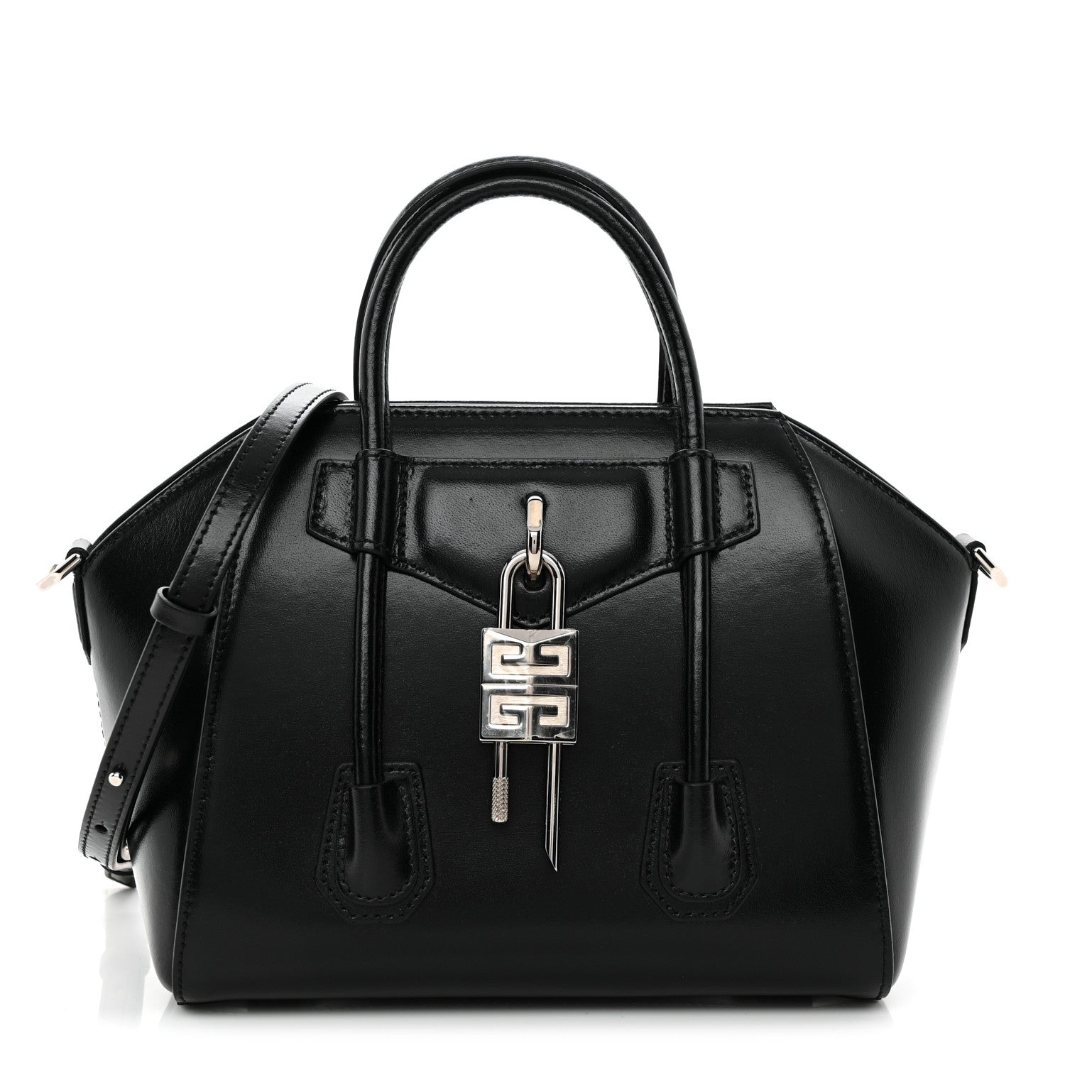 Givenchy Box Calfskin Padded Mini Lock Antigona Shoulder Bag Black 1 of 10