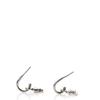 Chanel Ruthenium CC Drop Earrings Silver 3 of 3