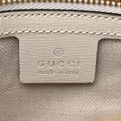 Gucci GG Supreme Monogram Azalea Calfskin Small Horsebit 1955 Top Handle Bag Beige Ebony Mystic White 5 of 8