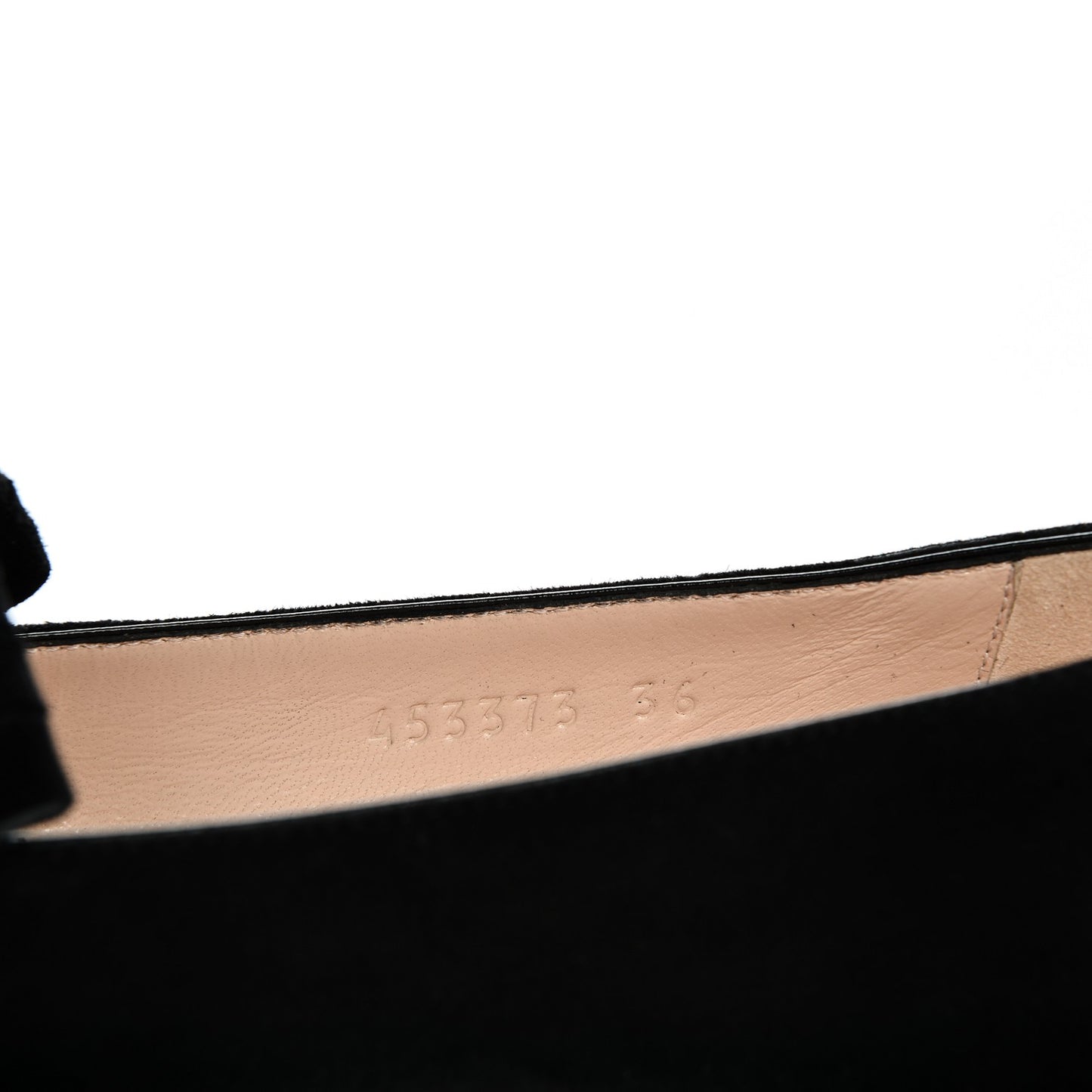 Kid Scamosciato GG Marmont Fringe Flats 36 Black