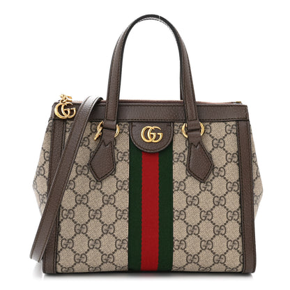 Gucci GG Supreme Monogram Small Ophidia Tote Bag Brown 1 of 10