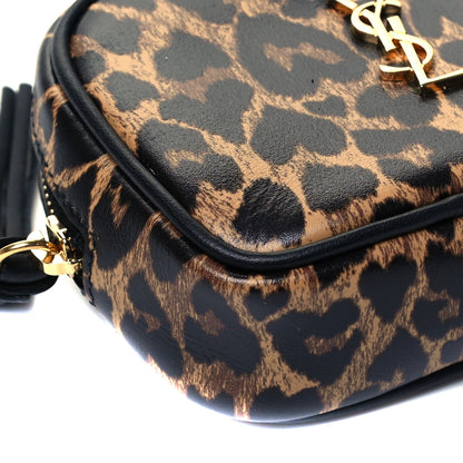 Saint Laurent Calfskin Heart Leopard Print Monogram Baby Lou Camera Bag Toffee 7 of 8