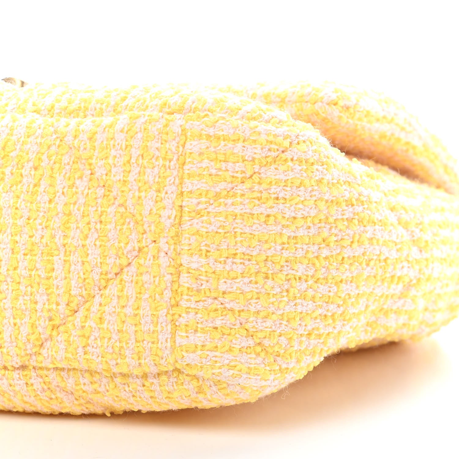 Chanel Tweed Quilted Large Chanel 19 Flap Yellow 9 of 9