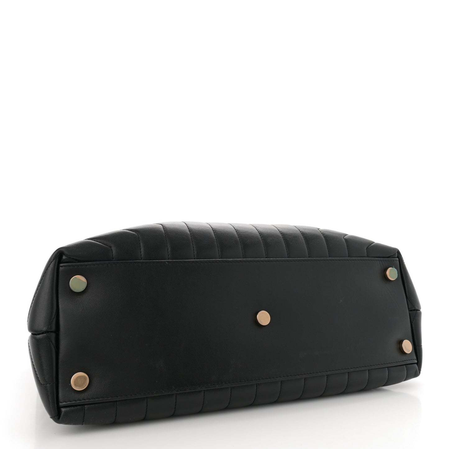 Calfskin Y Quilted Monogram Large Loulou Chain Satchel Black