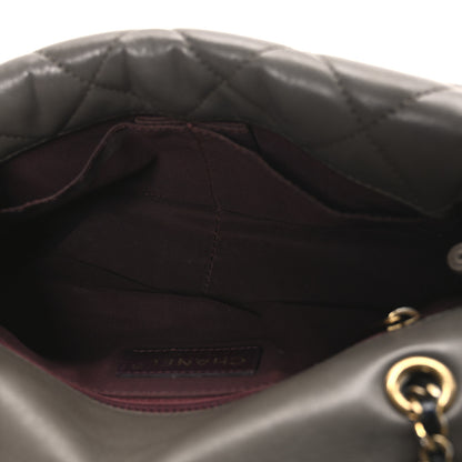 Chanel Lambskin Quilted Tri-Color Small Double Flap Black Taupe Brown 5 of 10