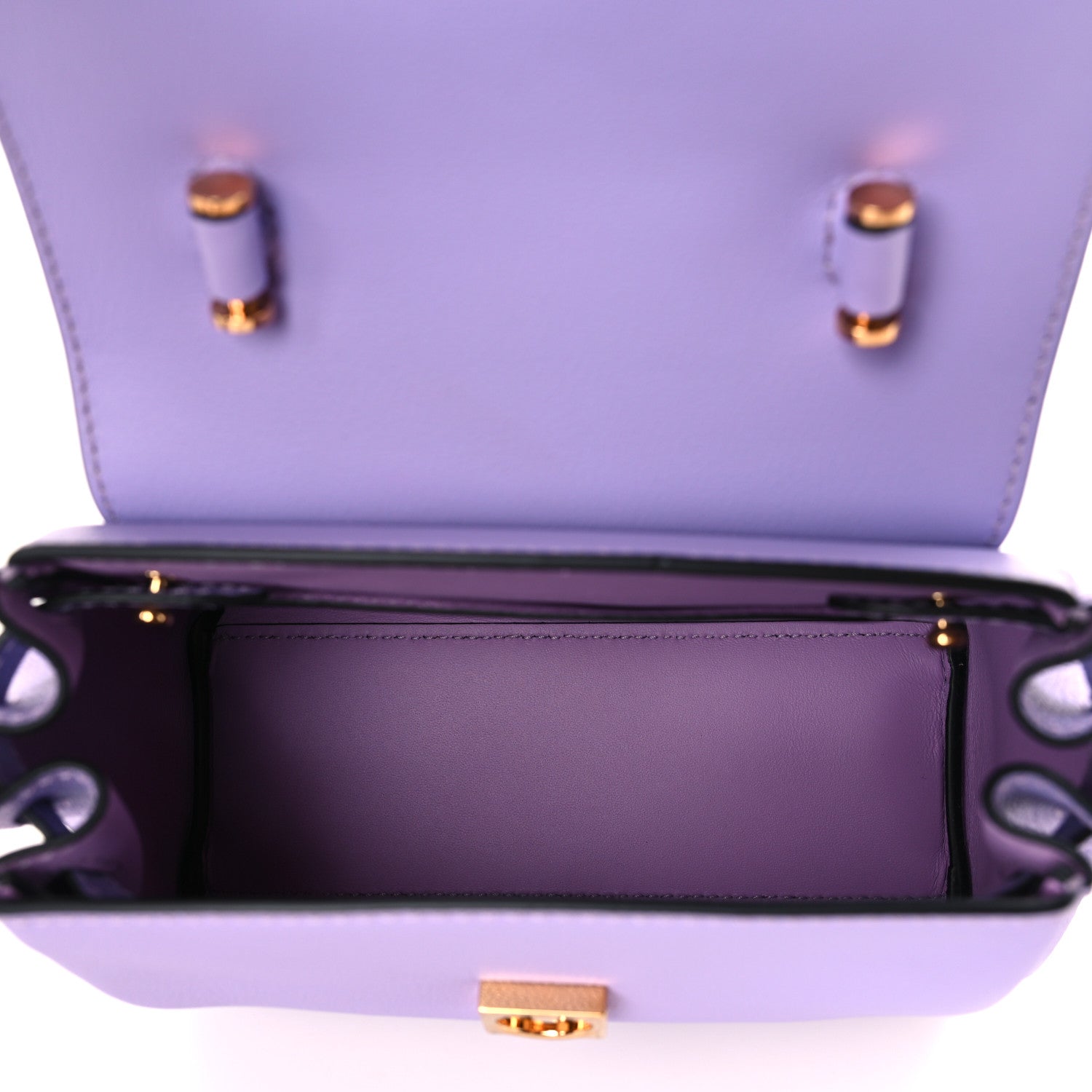 Versace Calfskin Medusa Small Top Handle Handbag Lilac 5 of 8