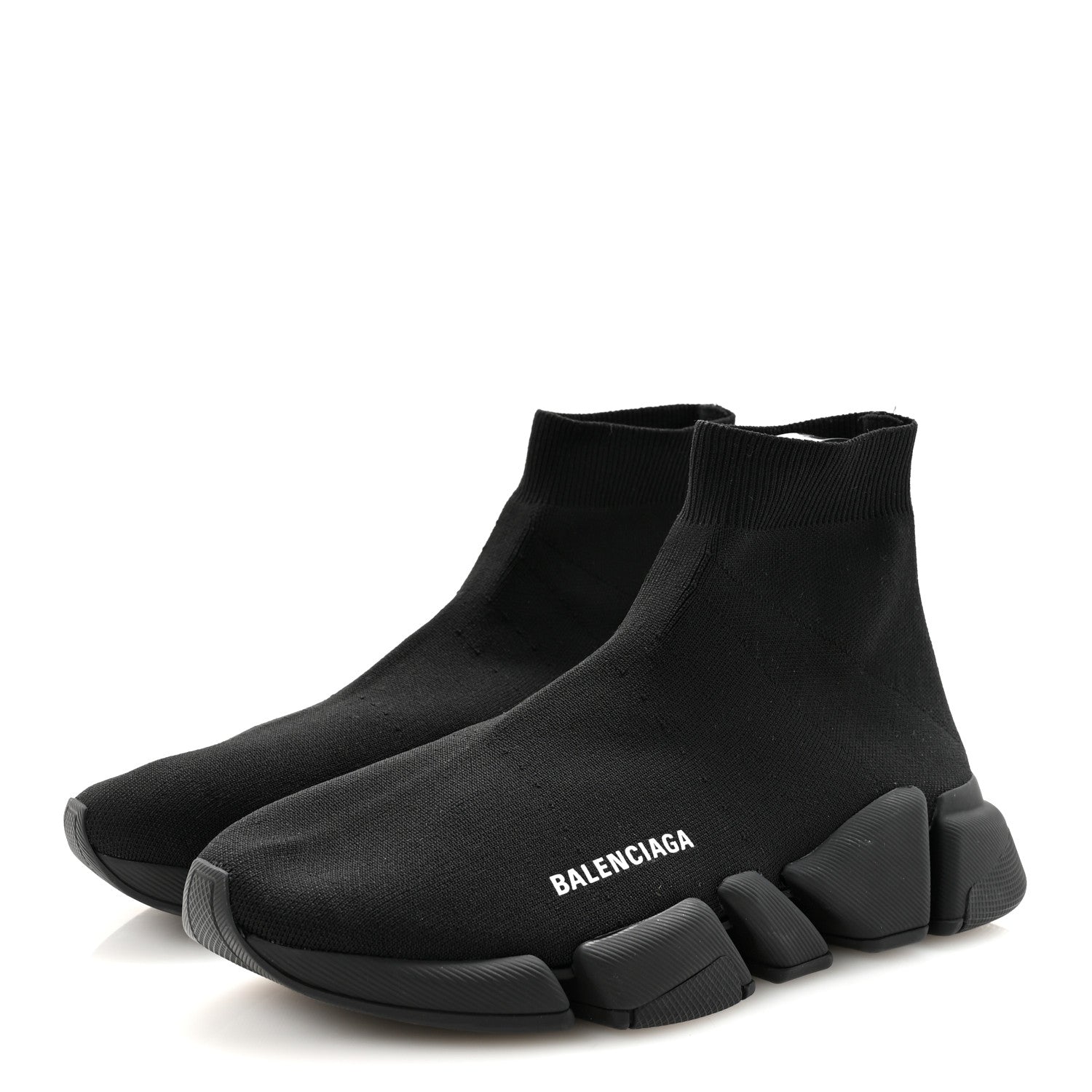 Balenciaga Neoprene Knit Mens Speed Sneakers 41 Black White 4 of 9