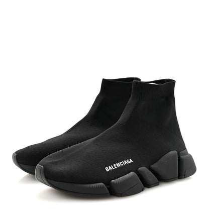 Balenciaga Neoprene Knit Mens Speed Sneakers 41 Black White 4 of 9