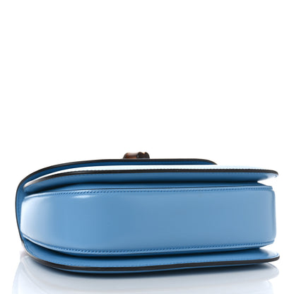 Gucci Boarded Dyana Lux Calfskin Web Small Bamboo 1947 Top Handle Bag Blue 5 of 9