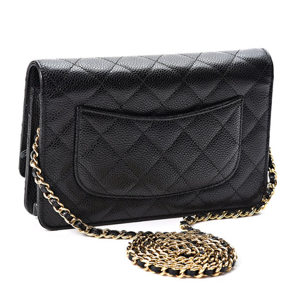 Chanel Caviar Quilted Wallet On Chain WOC Black 2 of 9