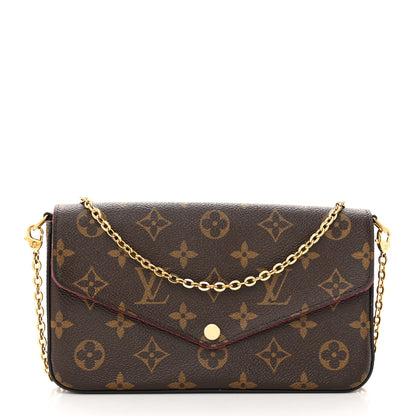 Louis Vuitton Monogram Pochette Felicie Chain Wallet Fuchsia 3 of 20