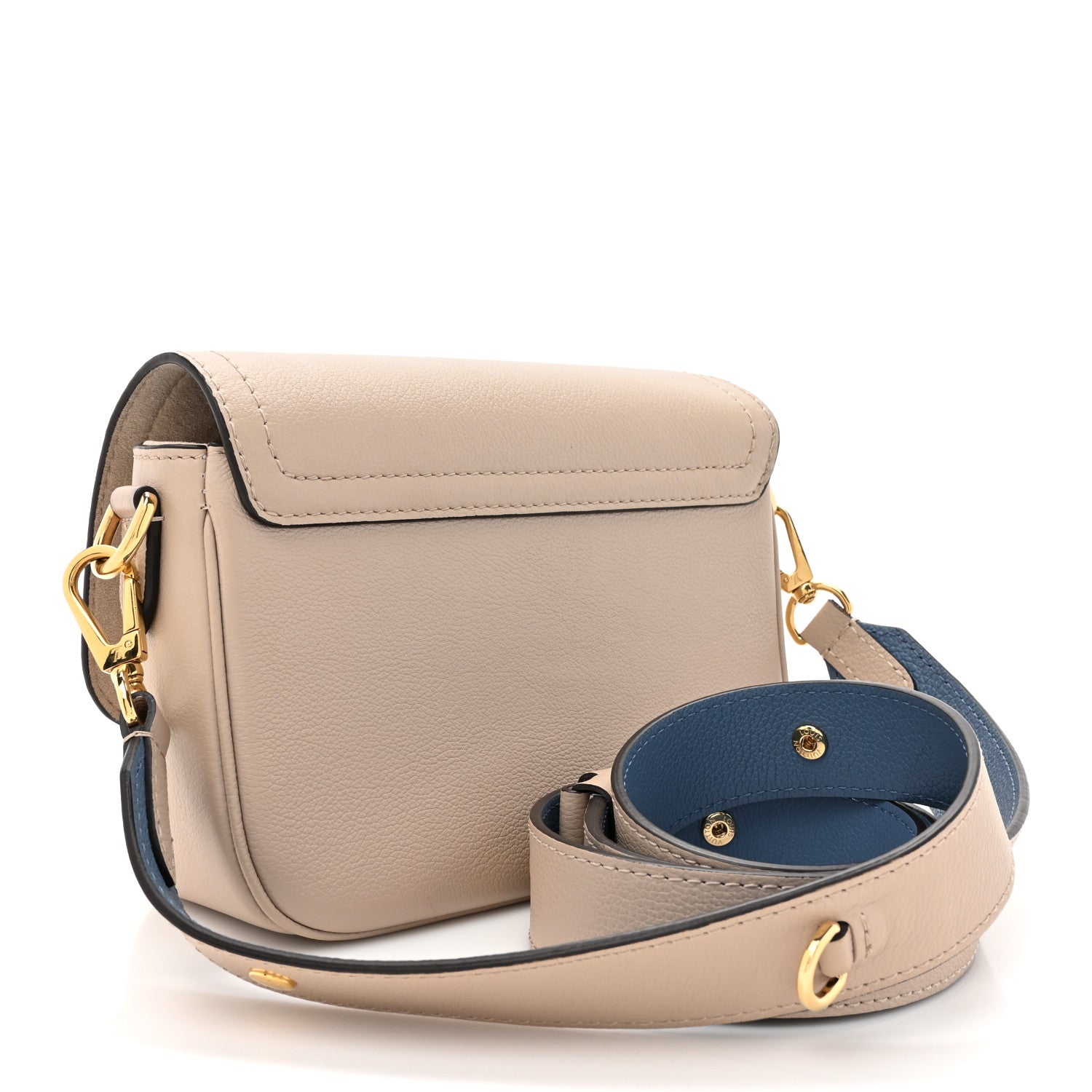 Louis Vuitton Grained Calfskin Lockme Tender Greige 3 of 11