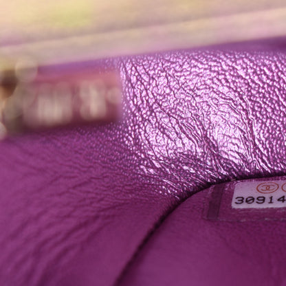 Chanel Iridescent Lambskin Quilted Mini Rectangular Flap Purple 10 of 11