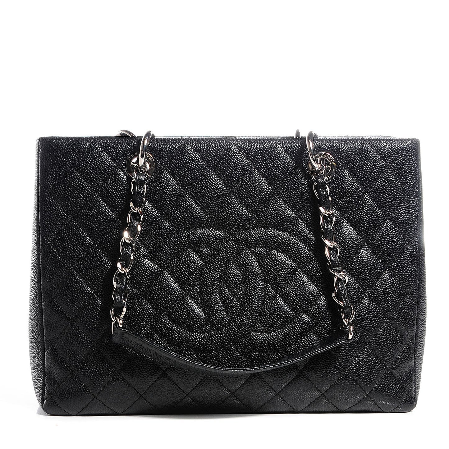 Caviar Quilted Grand Shopping Tote GST Black