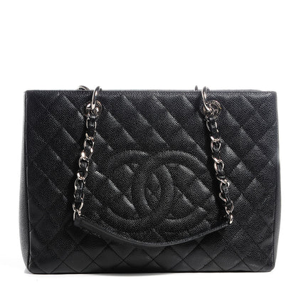 Chanel Caviar Quilted Grand Shopping Tote GST Black 1 of 7