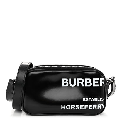 Burberry Coated Canvas Horseferry Print Micro Camera Bag Black 1 of 10