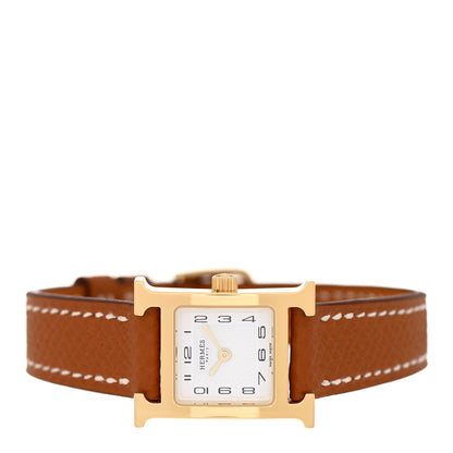 Hermes Stainless Steel Epsom 17.2mm Heure H Hour Quartz Watch Gold 2 of 5