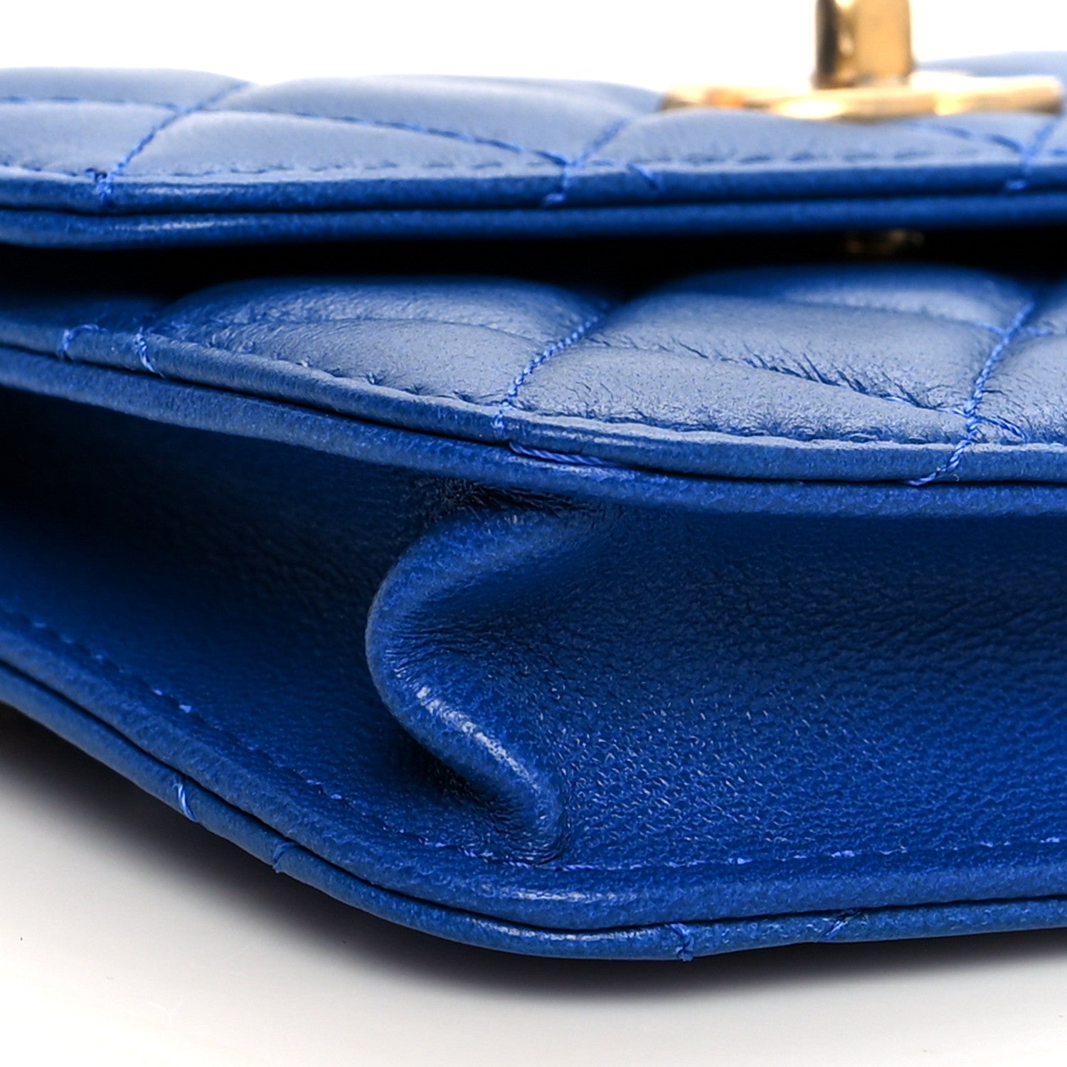Chanel Lambskin Quilted Pearl Crush Clutch With Chain Bag Blue 8 of 9