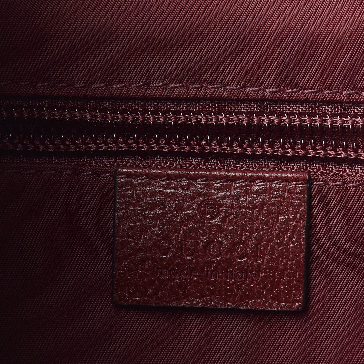 GG Monogram Script Logo Large Double Pocket Backpack Sahara Rubino Bordeaux