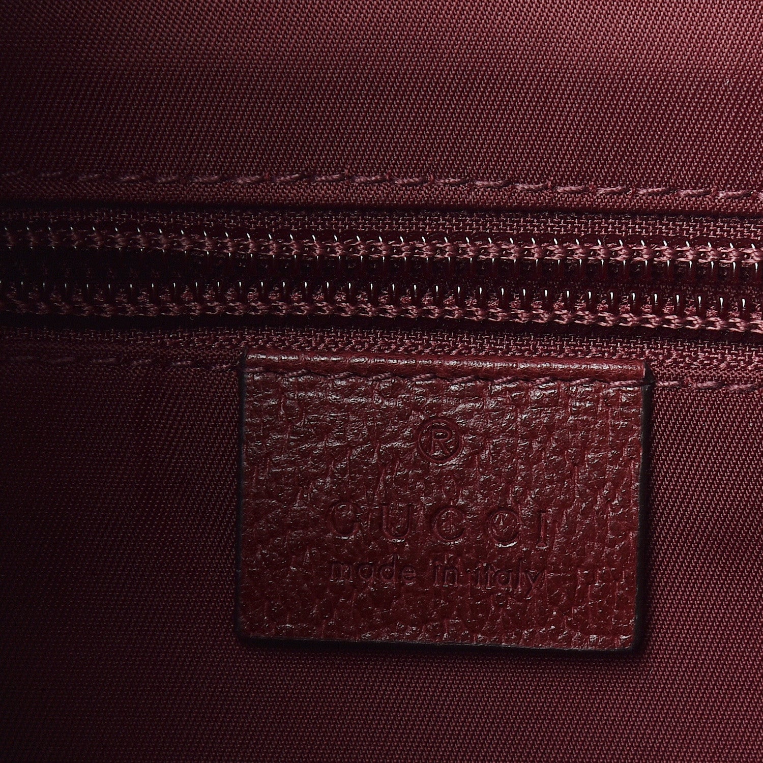 Gucci GG Monogram Script Logo Large Double Pocket Backpack Sahara Rubino Bordeaux 6 of 10