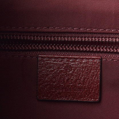 Gucci GG Monogram Script Logo Large Double Pocket Backpack Sahara Rubino Bordeaux 6 of 10