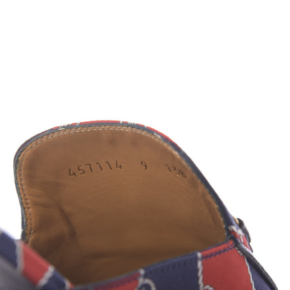 Gucci Mini GG Rhombus Chain Mens Princetown Slippers 9 Royal Bleuett Red 7 of 9
