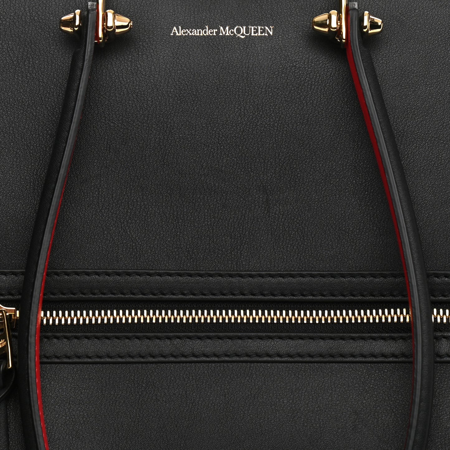 Calfskin The Tall Story Shoulder Bag Black Red