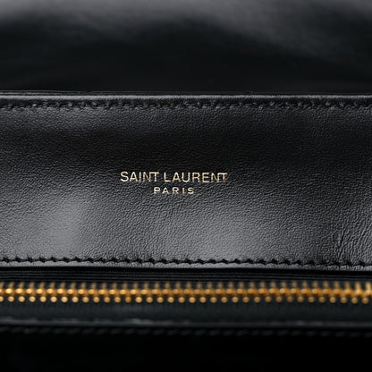 Saint Laurent Calfskin Y Quilted Monogram Medium Loulou Chain Satchel Black 6 of 10