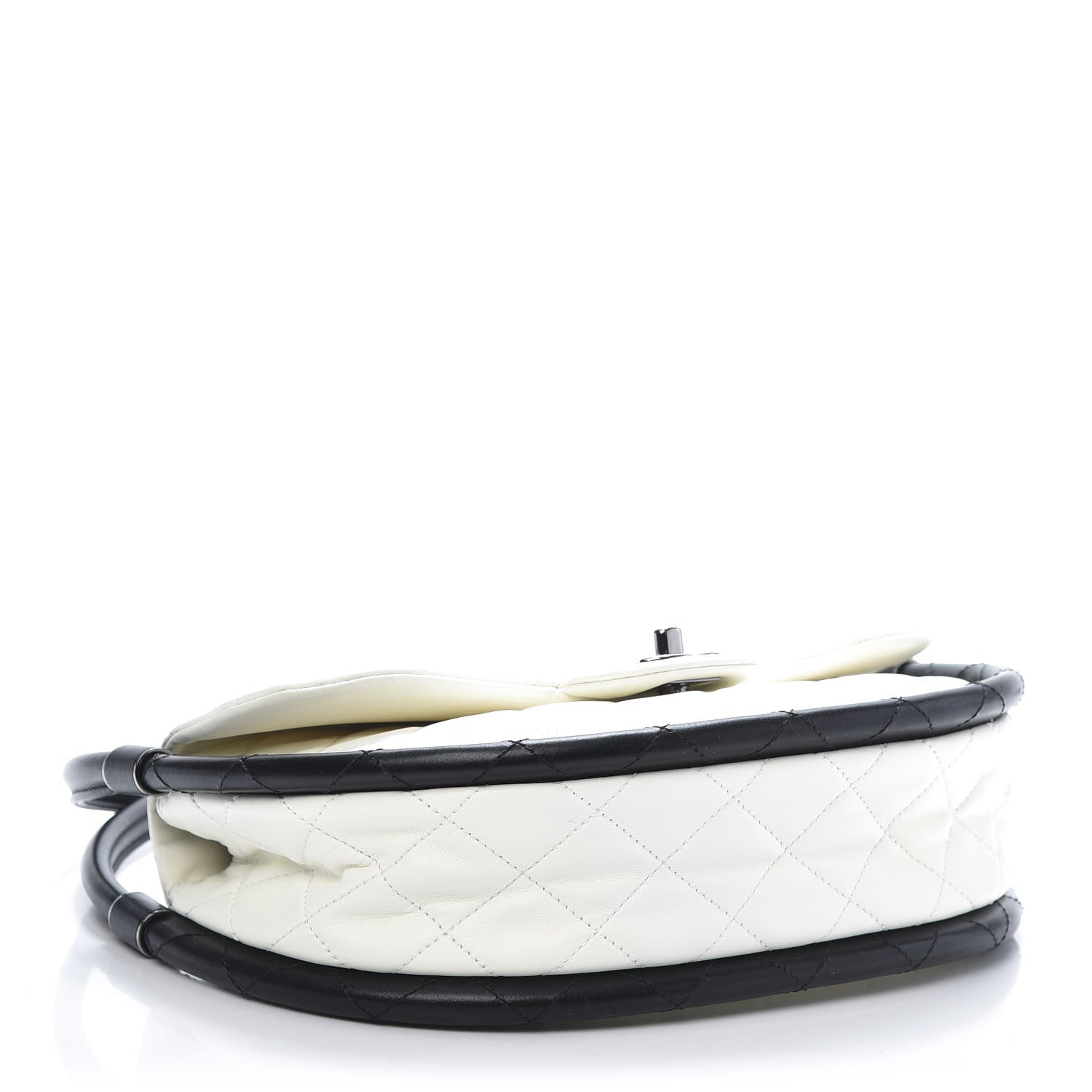 Chanel Quilted Lambskin Small Hula Hoop Flap Ivory 4 of 10