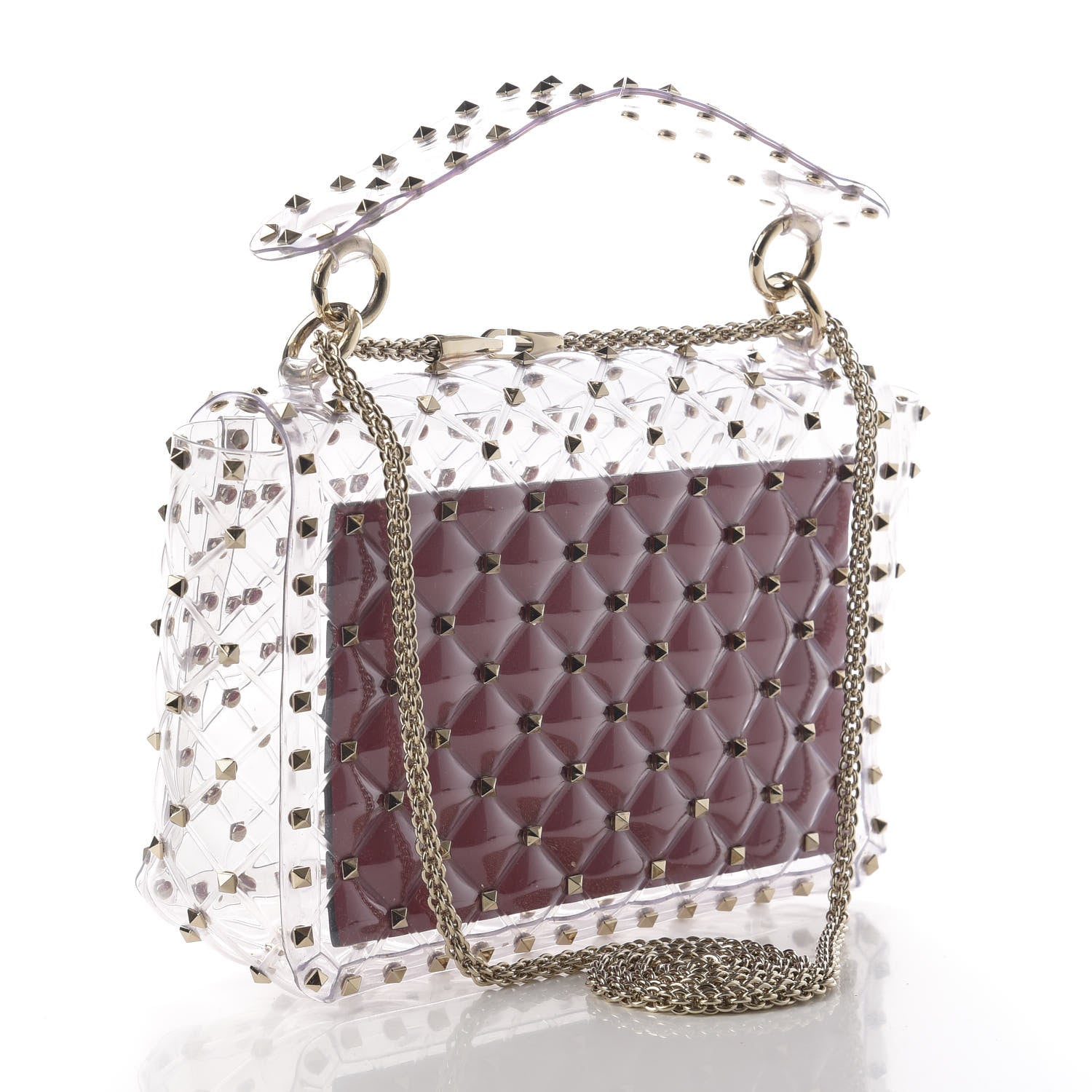 Valentino Garavani PVC Medium Rockstud Spike Shoulder Bag 3 of 9