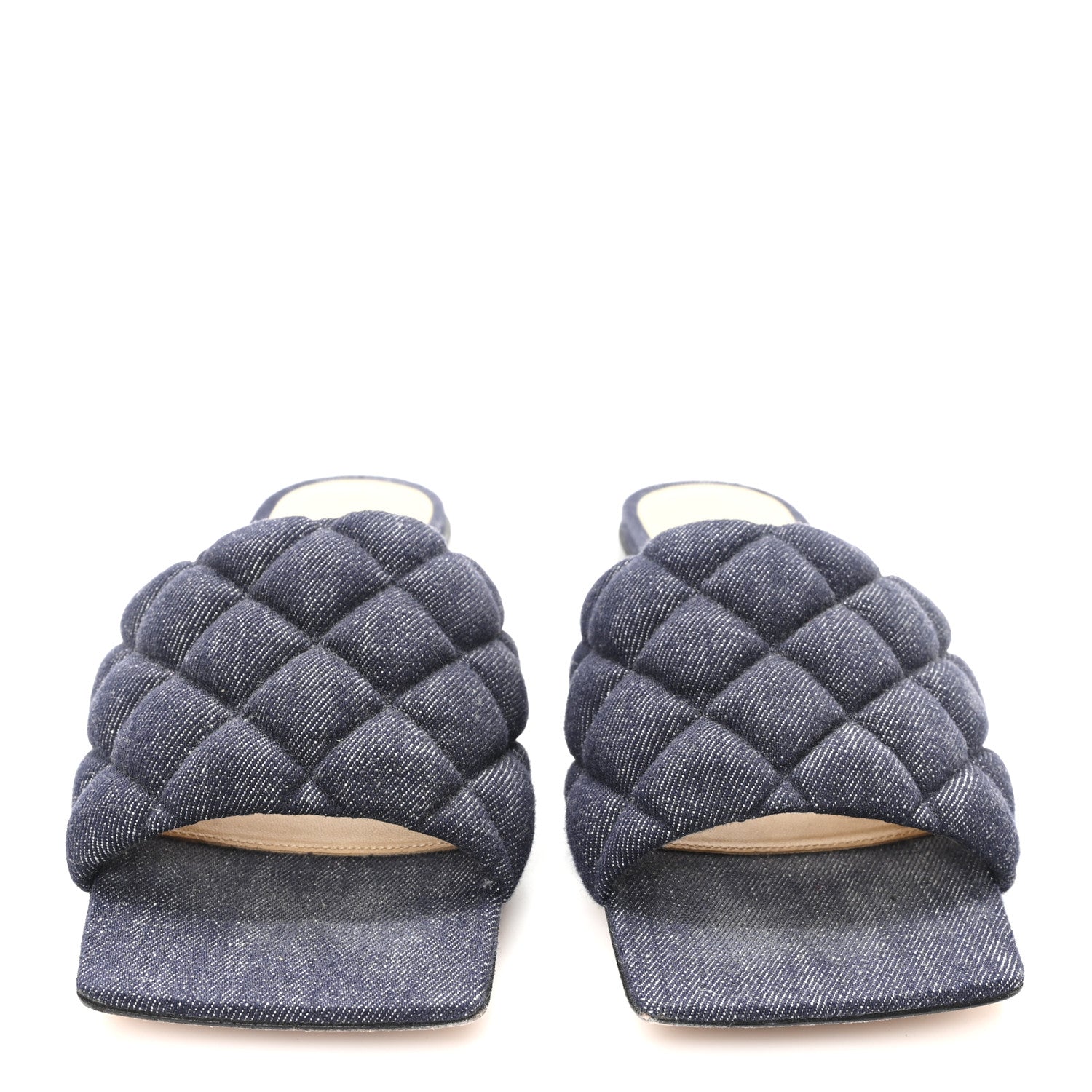 Bottega Veneta Denim Matelasse Padded Flat Sandals 38 Indigo 3 of 8