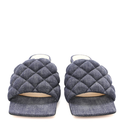Bottega Veneta Denim Matelasse Padded Flat Sandals 38 Indigo 3 of 8