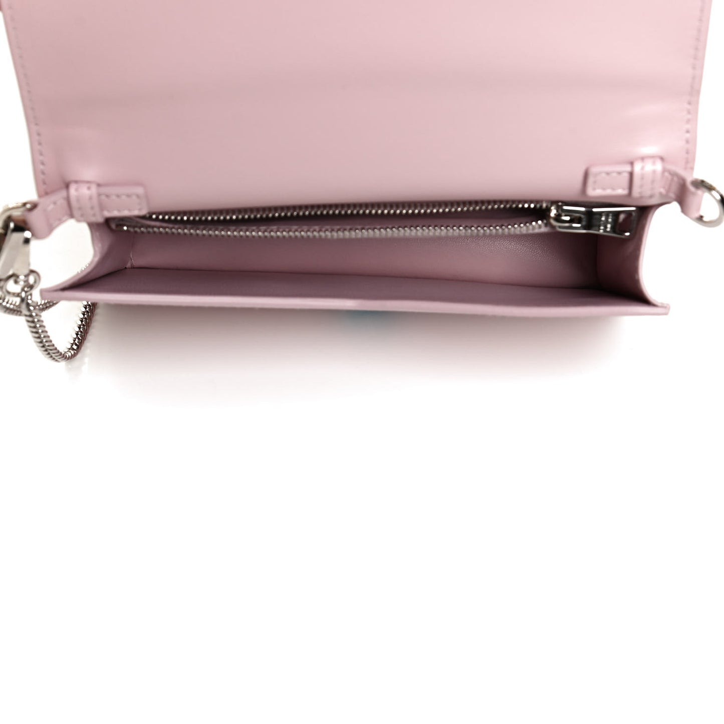 Spazzolato Flap Slide Chain Shoulder Bag Alabastro