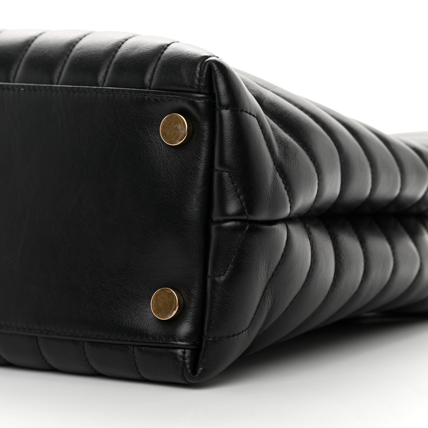Saint Laurent Calfskin Y Quilted Monogram Large Loulou Shopper Black 11 of 17