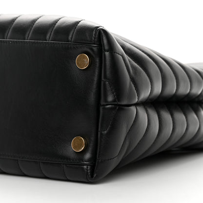 Saint Laurent Calfskin Y Quilted Monogram Large Loulou Shopper Black 11 of 17