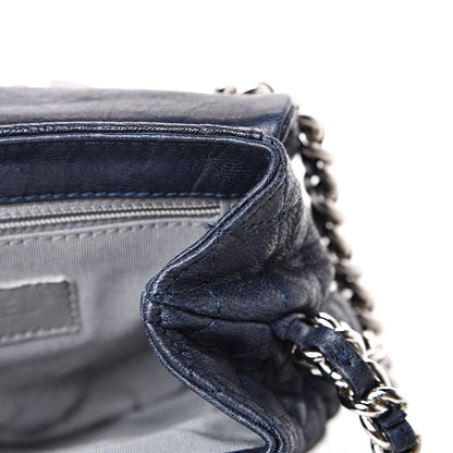 Chanel Washed Lambskin Quilted Mini Chain Around Flap Navy Blue 10 of 11