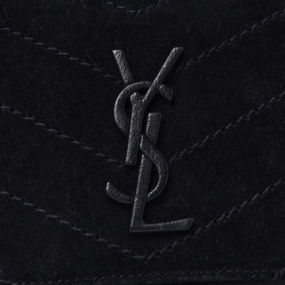Saint Laurent Suede Chevron Monogram Small Nolita Black 8 of 13