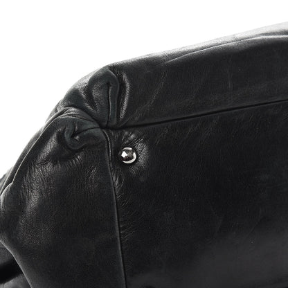 Chanel Lambskin Lax Accordion Hobo Black 11 of 14